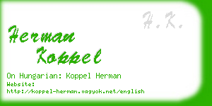 herman koppel business card